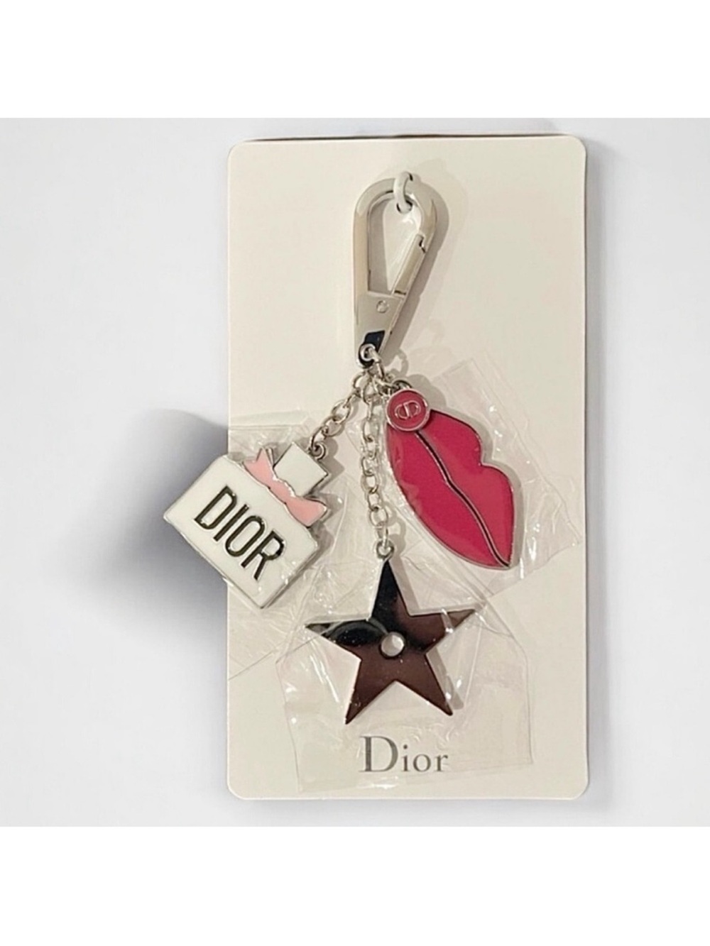 Dior- Parfums NIB! Lip, Star & Bottle Charm Key Charm